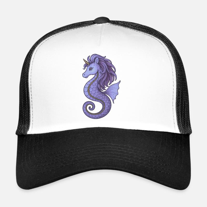 Seepferdchen-Einhorn Lila Violett Trucker Cap