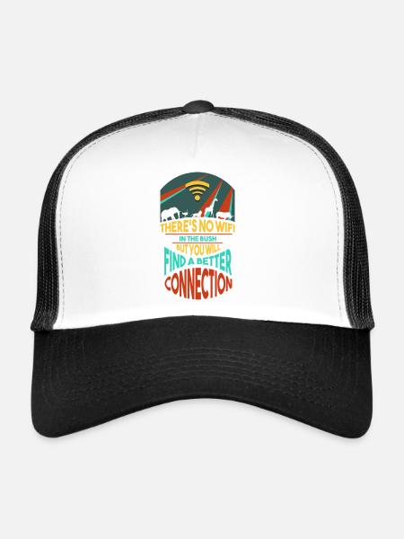 Safari Afrique Serengeti faune et savane animaux - Casquette trucker  - blanc/noir - Devant
