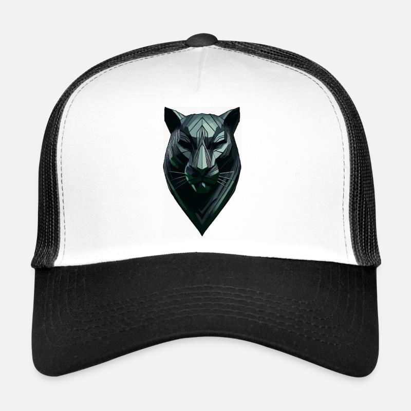 Abstracte zwarte panter Trucker Cap