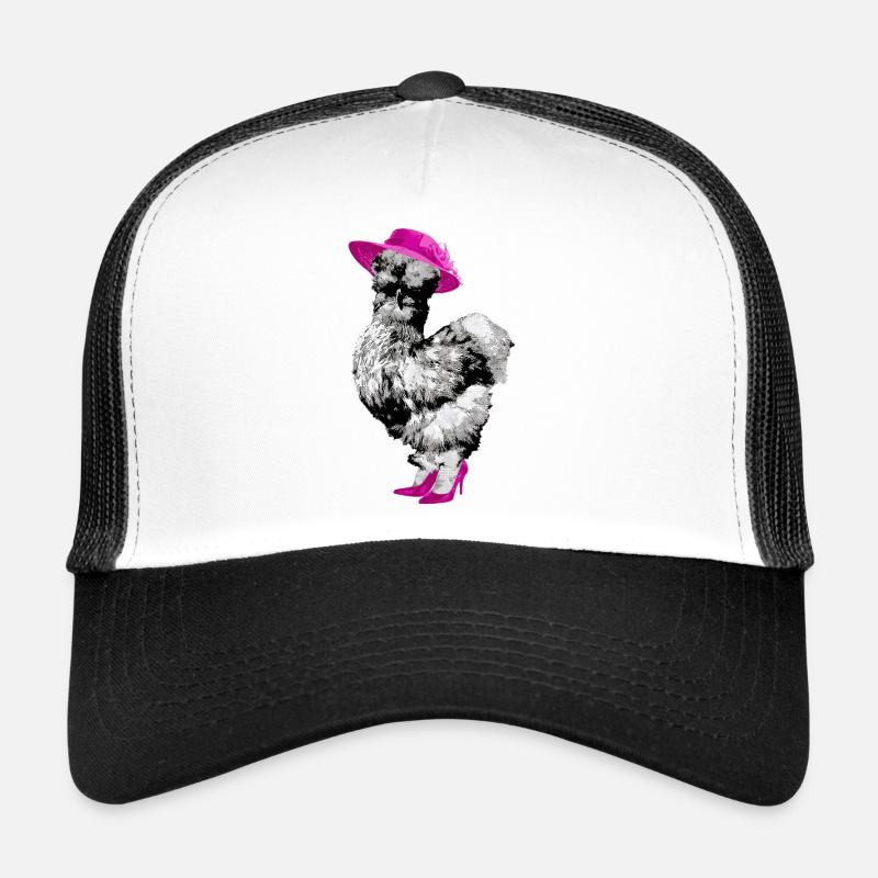 Fans de poulet - Coq - Coq - Poulet de soie - Bio Casquette trucker 