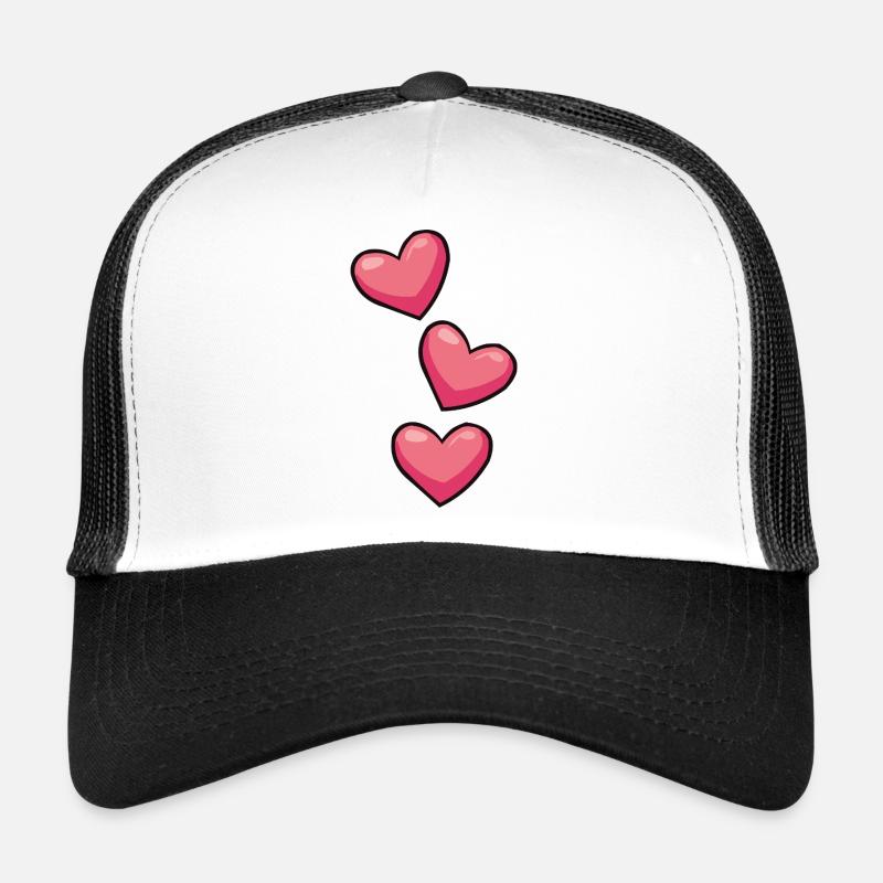 Dreier Herzen in Pink Trucker Cap