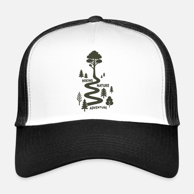 Forest Path Adventure Nature Motif Trucker Cap