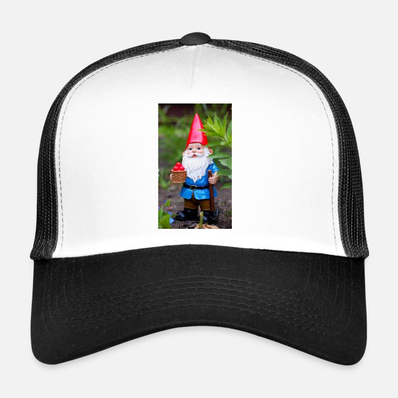 Nain de jardin avec panier Casquette trucker 