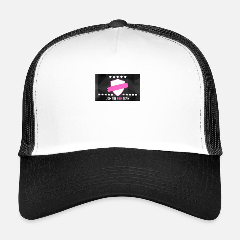 JOIN THE PINK TEAM - Trucker Cap - Weiß/Schwarz