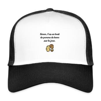 Simon, t'as un bout... La Cité de la Peur - Casquette trucker  - blanc/noir - Devant