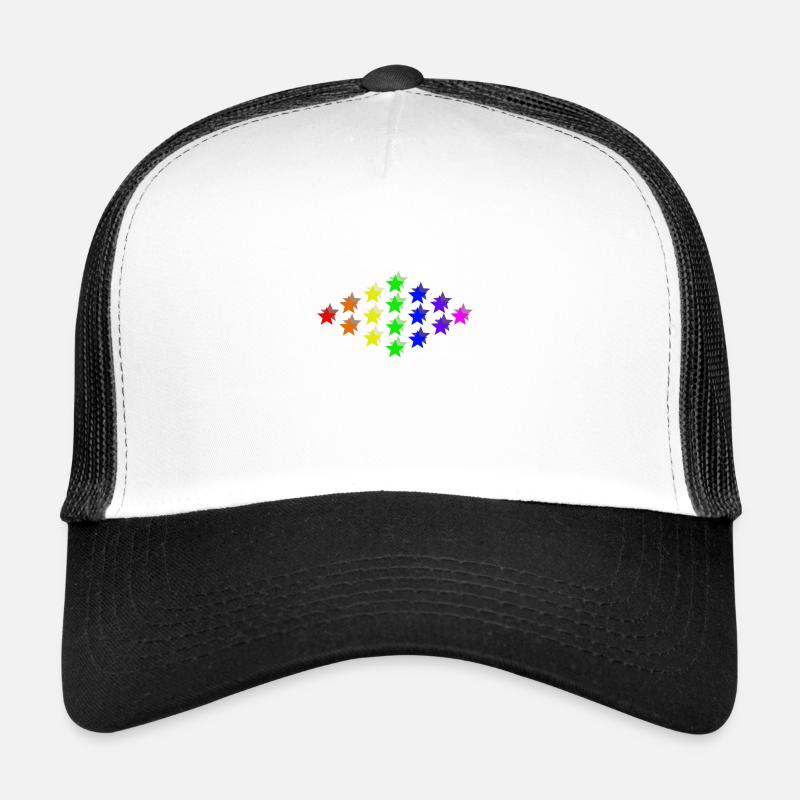 Sterne bunt Regenbogen Geschenkidee Trucker Cap
