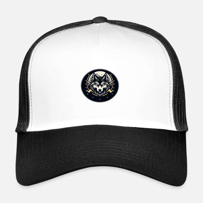 Wolf8 - Trucker Cap - white/black