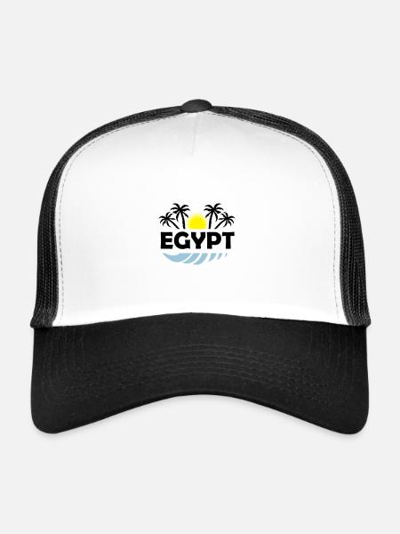 Egypte - Casquette trucker  - blanc/noir - Devant
