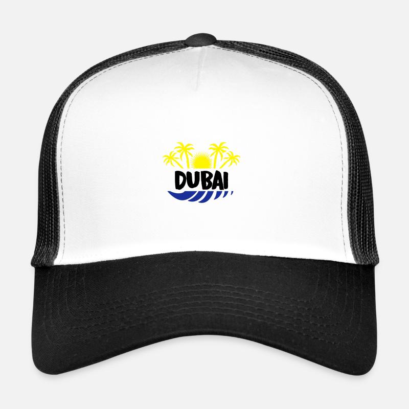 dubai 02 - Trucker Cap - Weiß/Schwarz