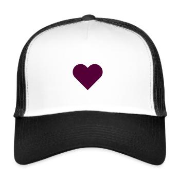 HEART violet - Trucker Cap - white/black - Front