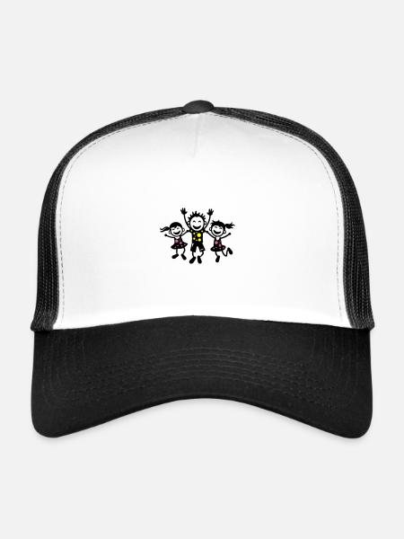 Groupe de maternelle Kids Joy - Casquette trucker  - blanc/noir - Devant
