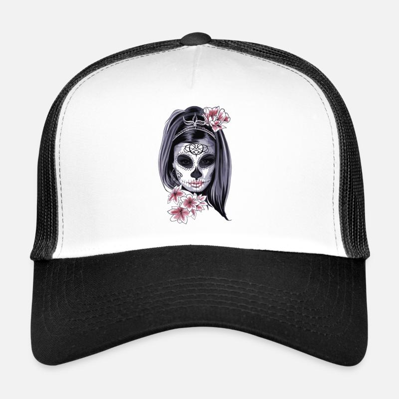 La Muerte - Casquette trucker - blanc/noir