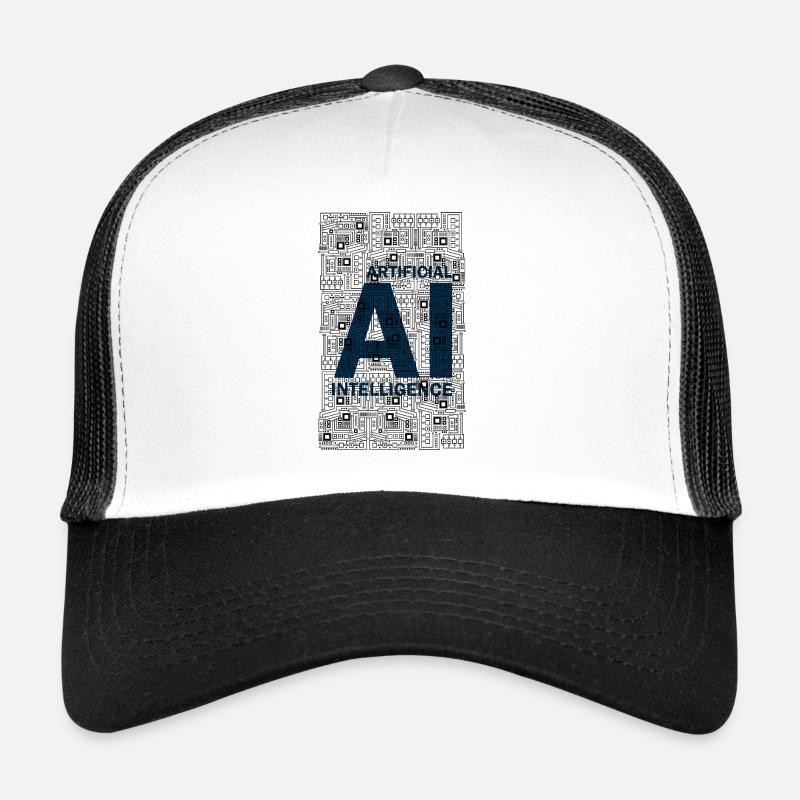 AI - Intelligence artificielle - AI - Casquette trucker - blanc/noir