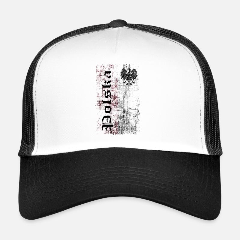 Polska - Trucker Cap - Weiß/Schwarz