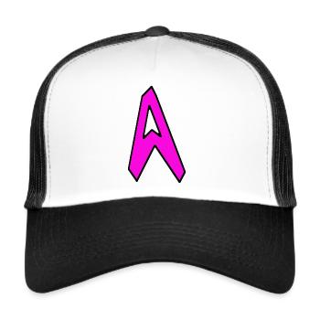 A - Just a letter! - by YoshiArt - Trucker Cap - white/black - Front