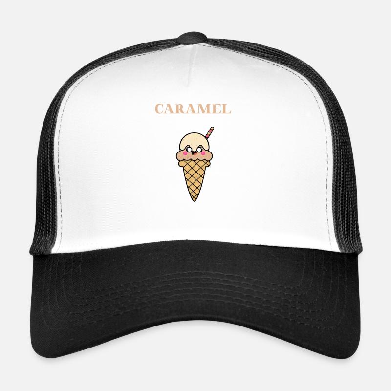 Caramel Karamell Eis Eiscreme Geschenkidee süß Trucker Cap