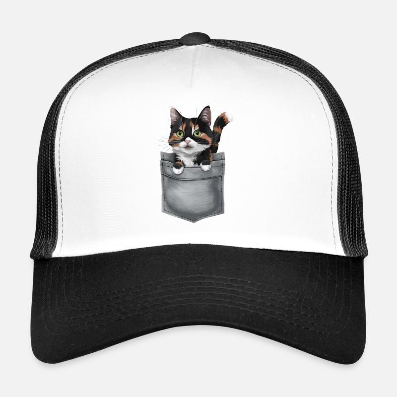 Japanische Bobtail-Katze in der Tasche Geschenk Trucker Cap