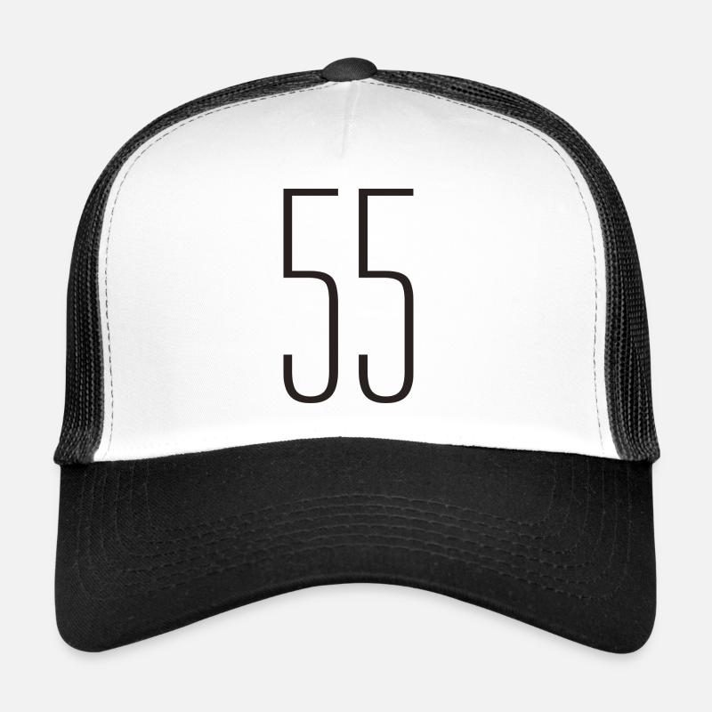 55 - Trucker Cap - Weiß/Schwarz