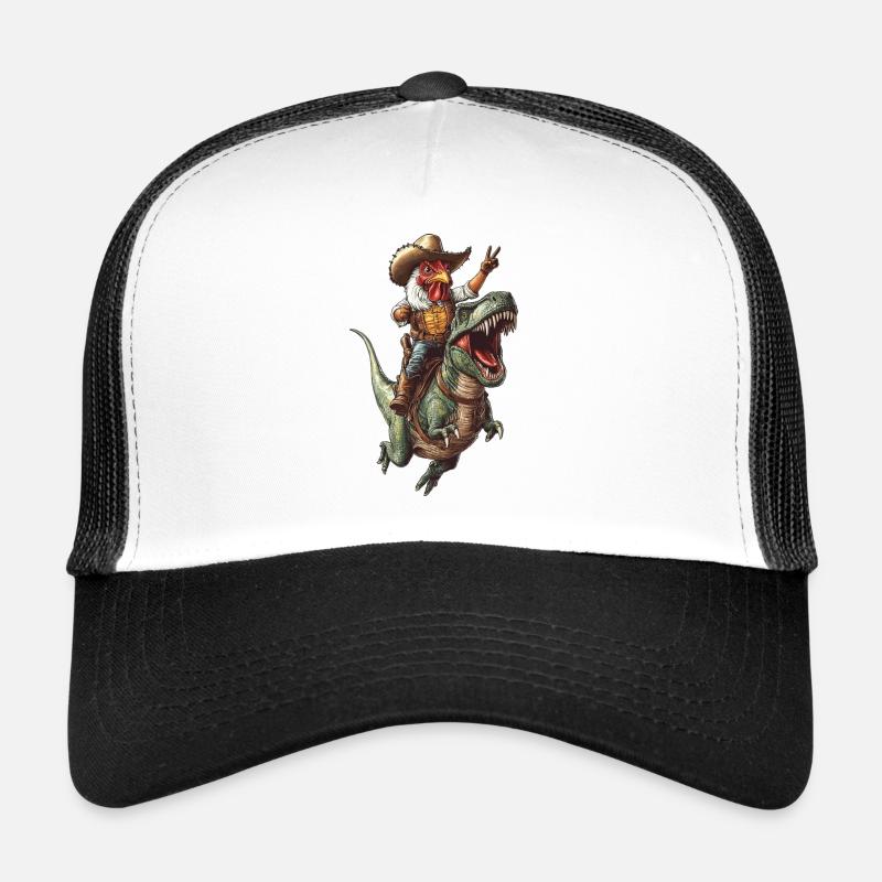 Huhn Hahn - Trucker Cap - Weiß/Schwarz