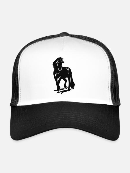 Friesenpferd - Trucker Cap - Weiß/Schwarz