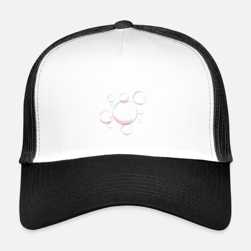 Schimmernde Seifenblasen - Trucker Cap - Weiß/Schwarz