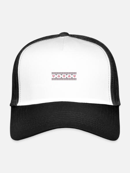Christmas Hearts - Trucker Cap - Weiß/Schwarz