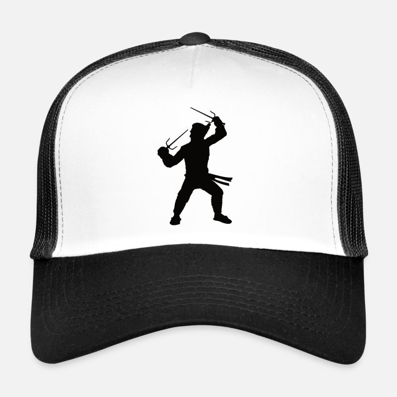 Moine maître de la conception de silhouettes d’arts martiaux Casquette trucker 