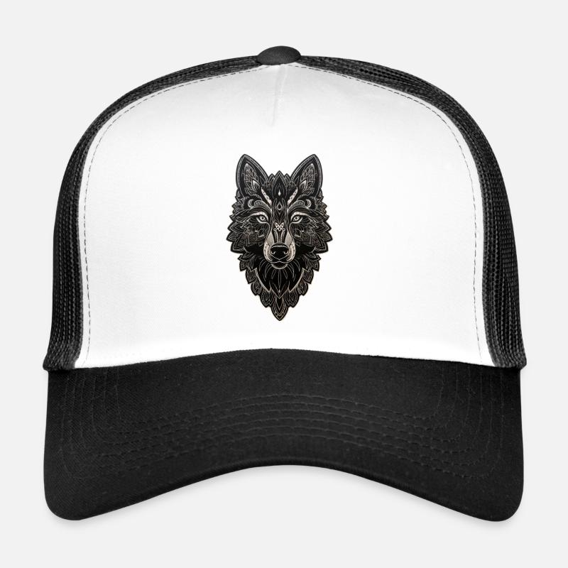Illustration de la faune avec des roses gothiques Casquette trucker 