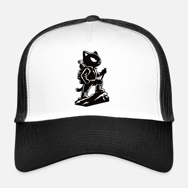 Colles Wanderungs Design mit der Wanderkatze Trucker Cap