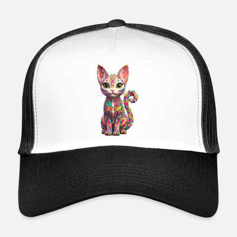 Design de chat cool Casquette trucker 