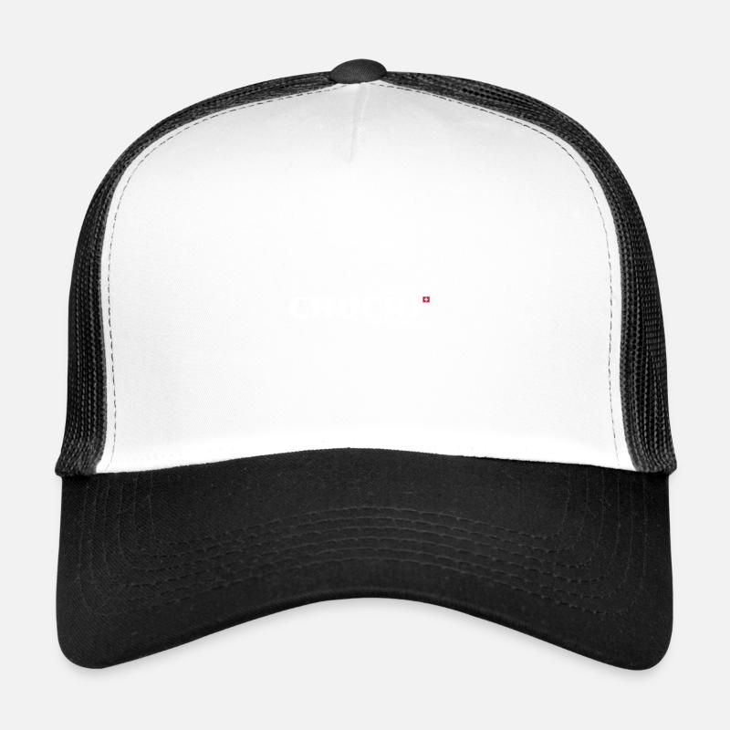 Tchouchi - Dialecte suisse | Vectographie ! - Casquette trucker  - blanc/noir