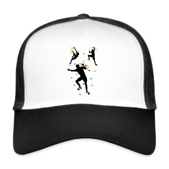 Bouldering, Sports, Climbing, Athletes - Trucker Cap - white/black - Front