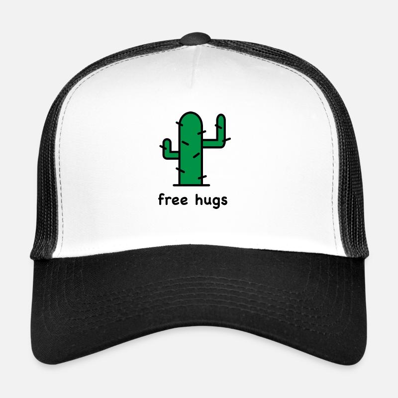 câlins sans cactus - Casquette trucker  - blanc/noir
