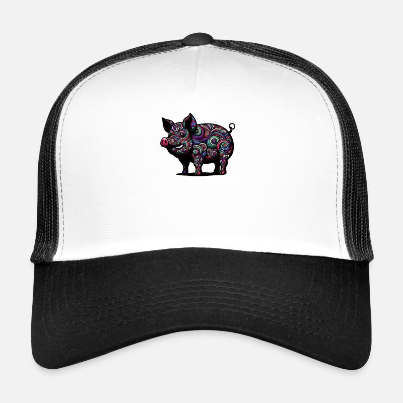 Colorful Pig - Trucker Cap - white/black
