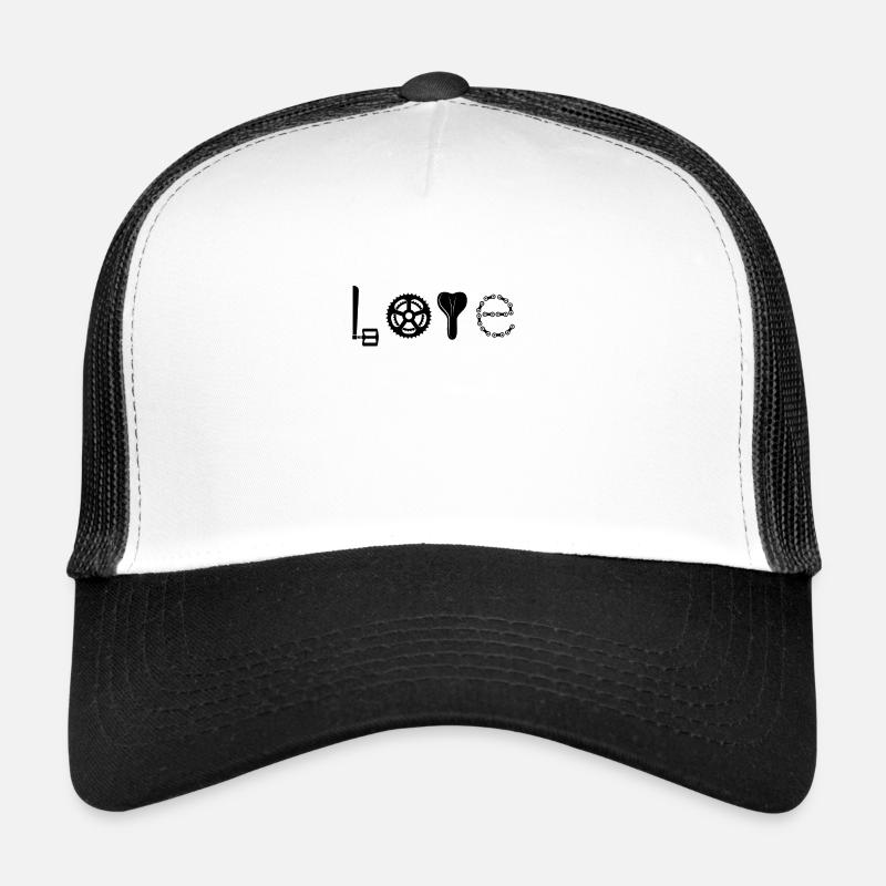 Pièces de bicyclette - Casquette trucker - blanc/noir