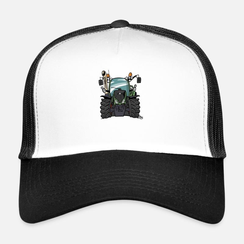 0195 F - Trucker Cap - Weiß/Schwarz