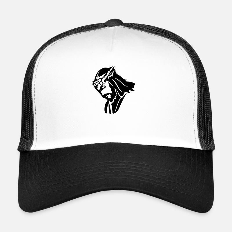 Jésus Christ - Casquette trucker  - blanc/noir