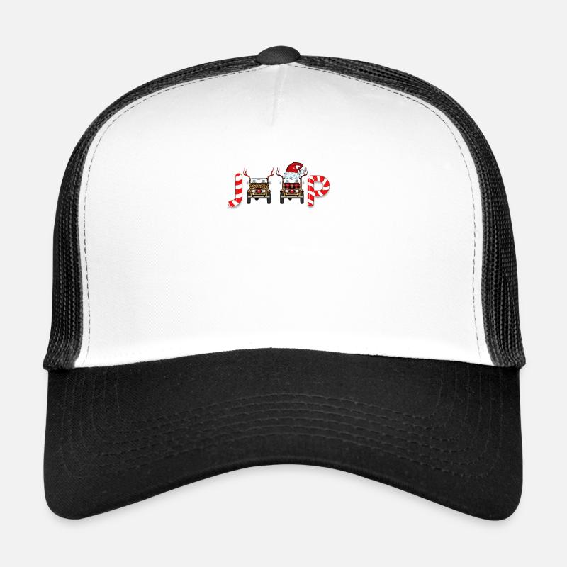 Jeep Weihnachten - Trucker Cap - Weiß/Schwarz