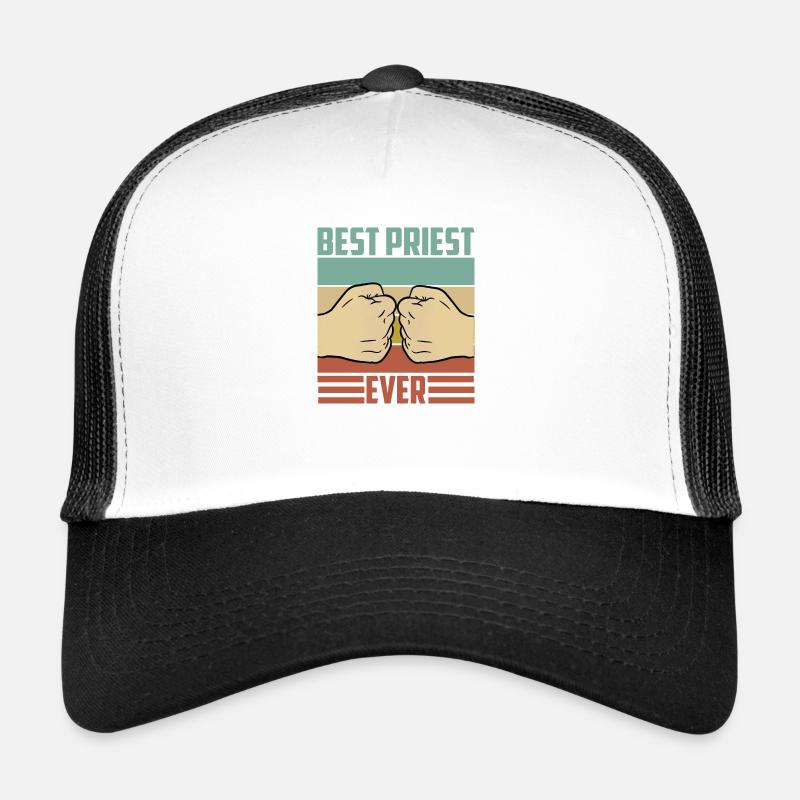 Best priest ever - Trucker Cap - white/black