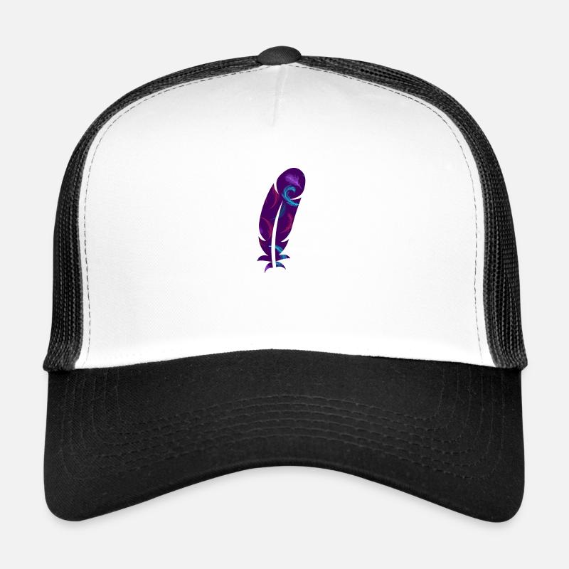 Colored feathers - Trucker Cap - white/black