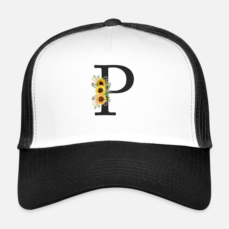 P Monogramm Sonnenblumen Trucker Cap