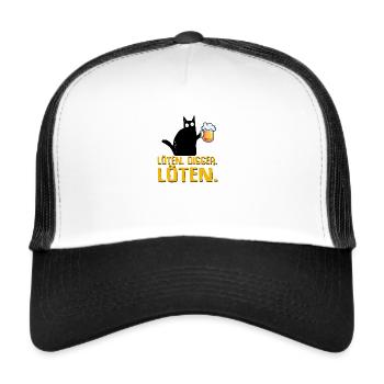 Soudure Digga Soudure Beer Cat - Casquette trucker  - blanc/noir - Devant