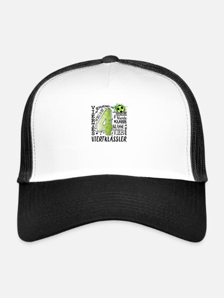 Football de 4e année - Casquette trucker  - blanc/noir - Devant