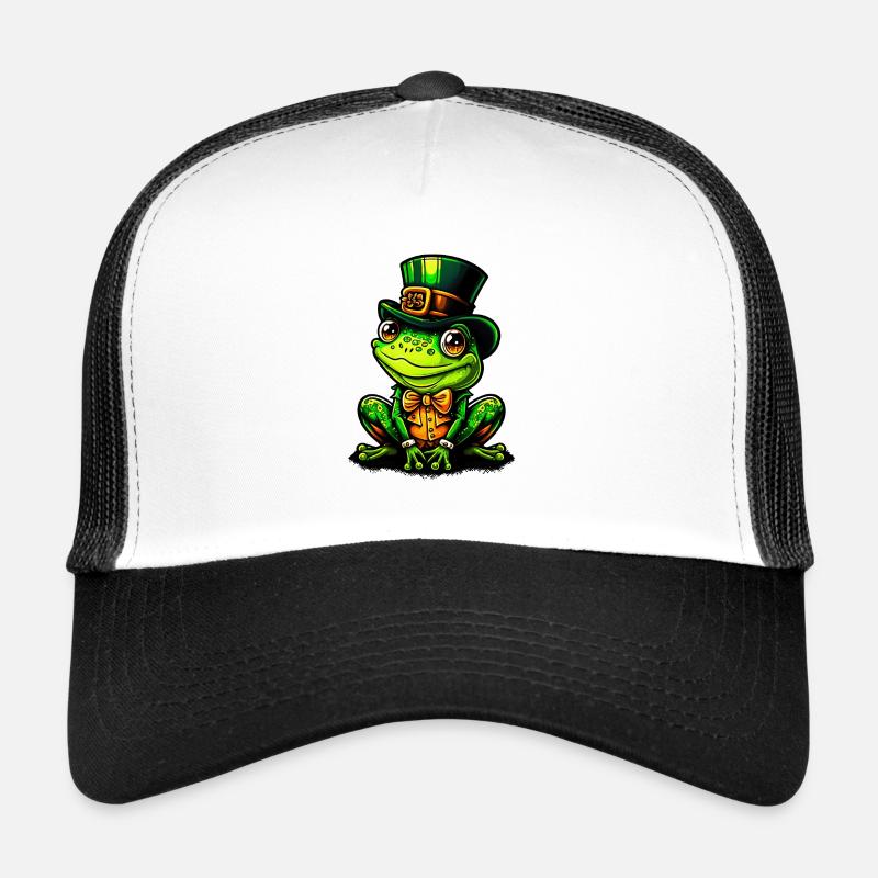 Grenouille enchanteresse avec cylindre de la Saint-Patrick Casquette trucker 