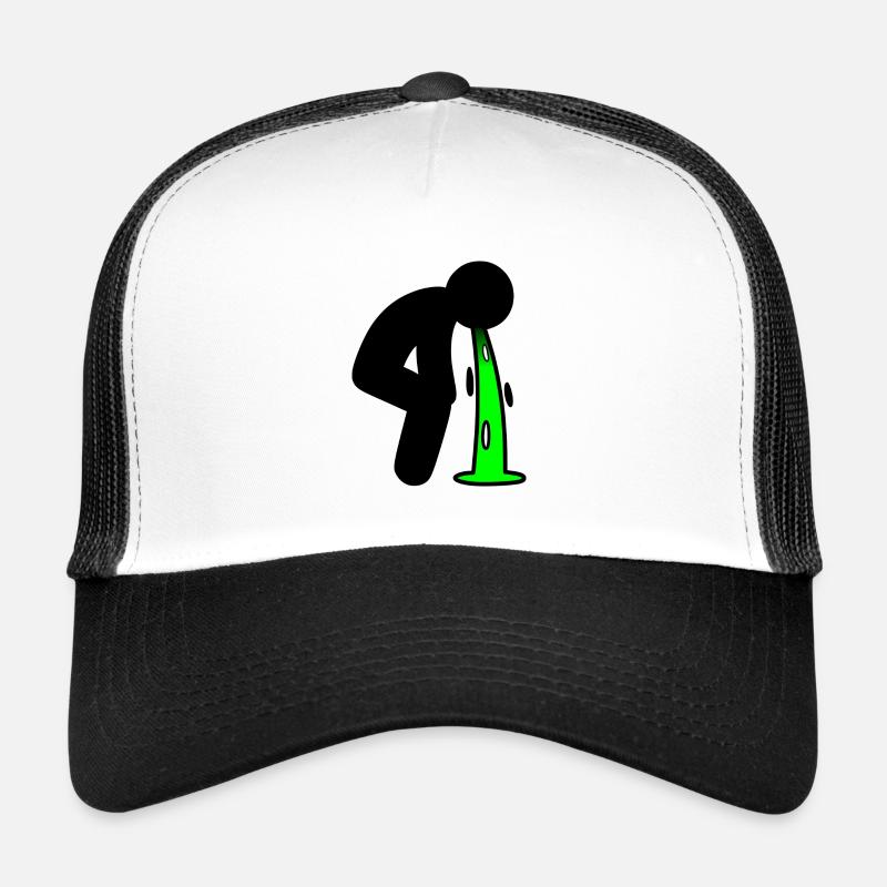 Vomir en vert Casquette trucker 