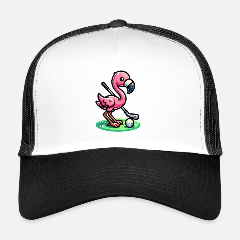 Flamingo Golfer - Fun Golf Design Casquette trucker 