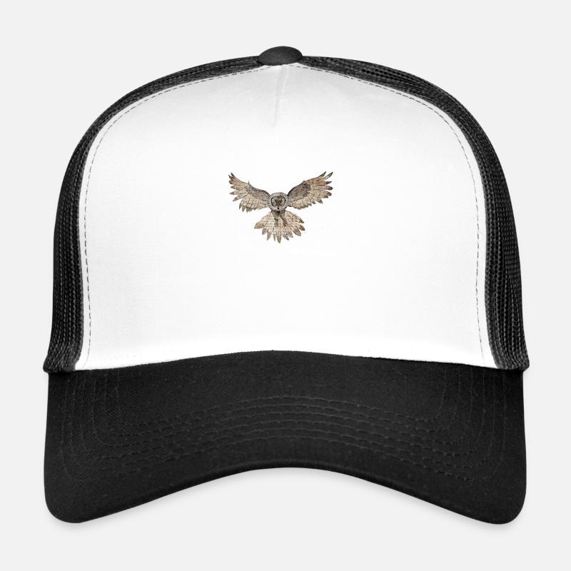 Hibou barbu sage Casquette trucker 