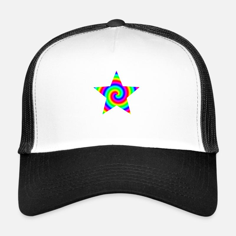 Stern Regenbogen Spirale Geschenkidee bunt Trucker Cap