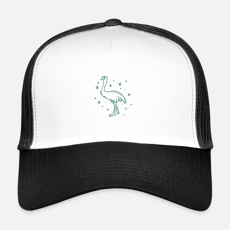 Émeu - Casquette trucker  - blanc/noir