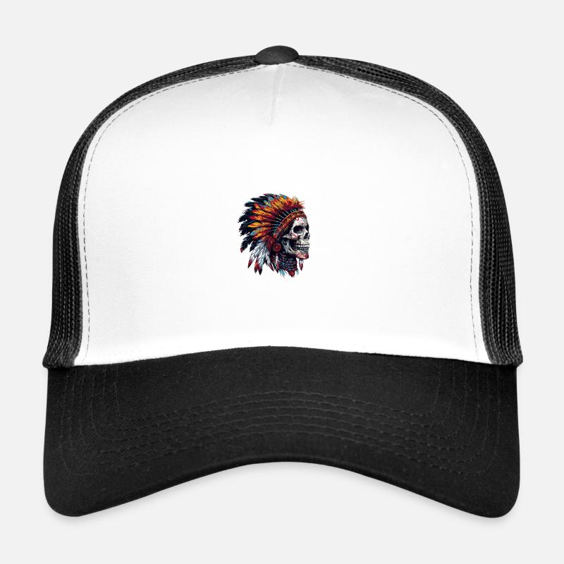 Crâne de chef indien Casquette trucker 